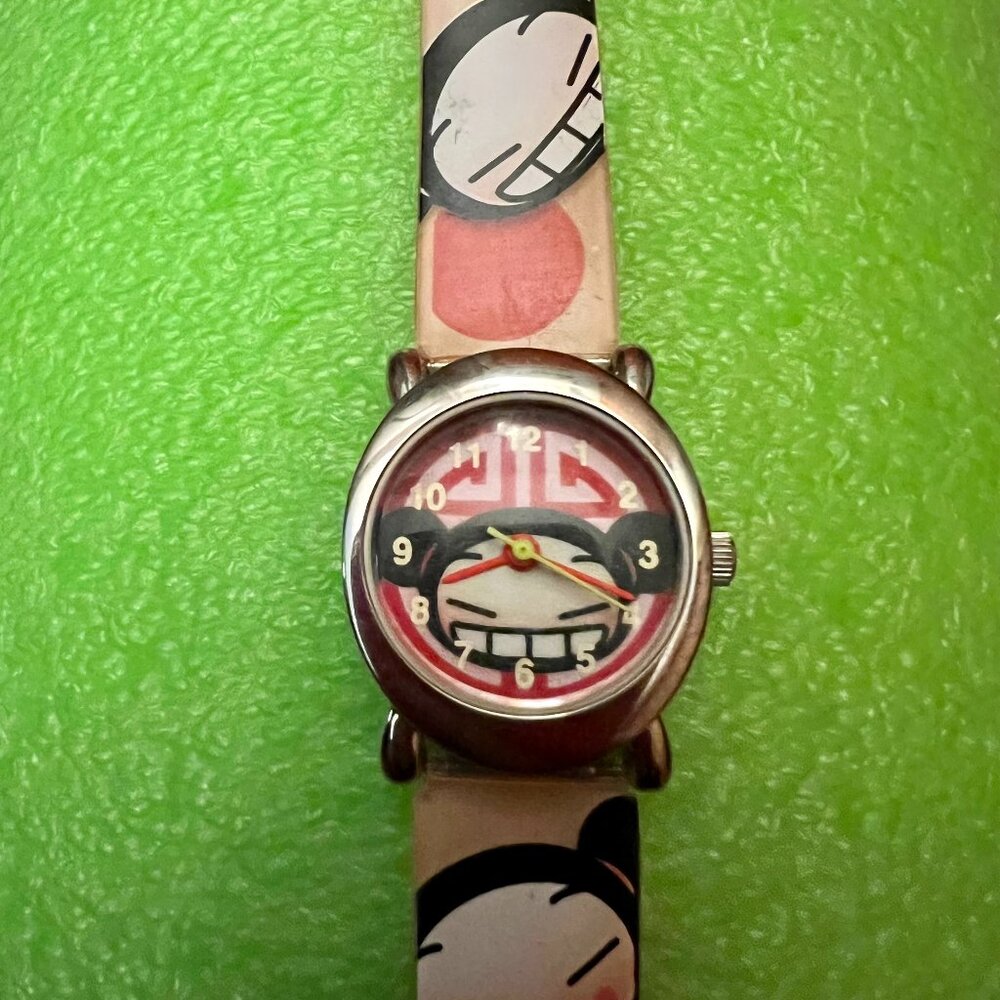Rare Vintage Pucca Anime Cartoon Pink & Red Watch - Excellent Cond.